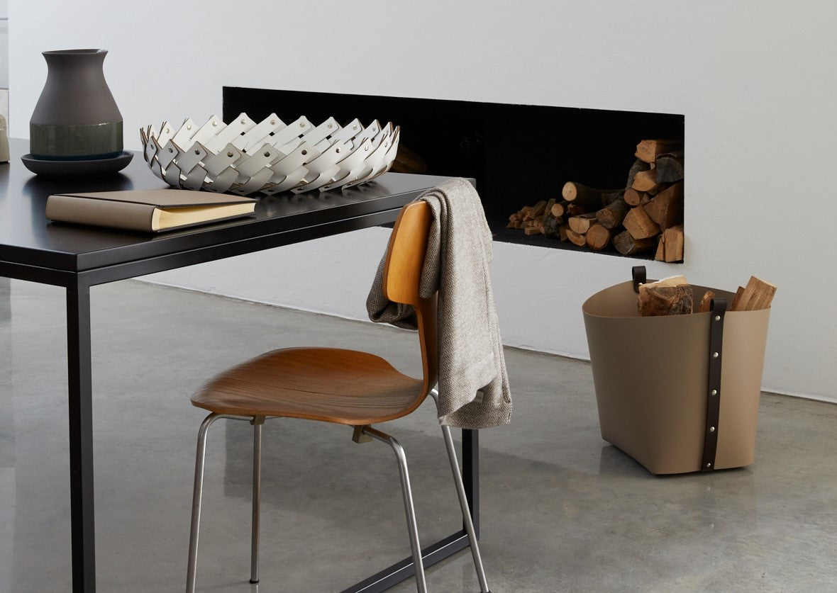 Pinetti Leather Baskets and storage in a modern home