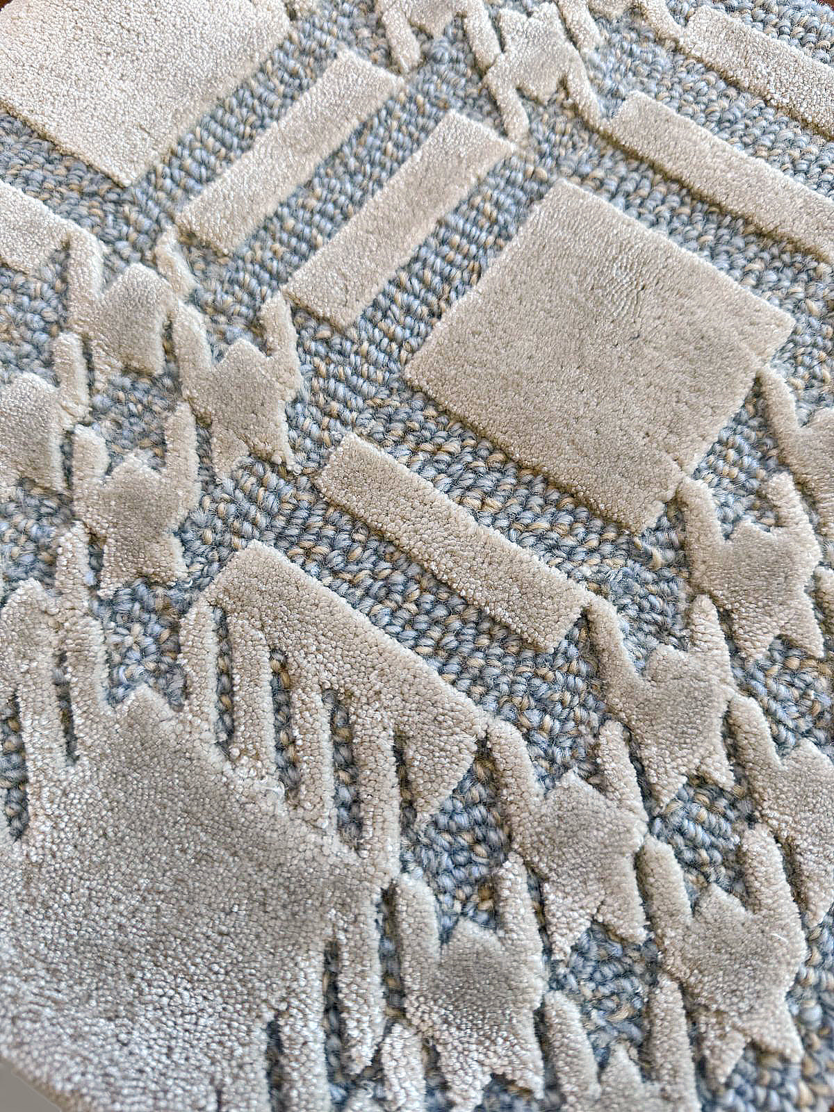 Plaid Chanel rug by Volver Studios