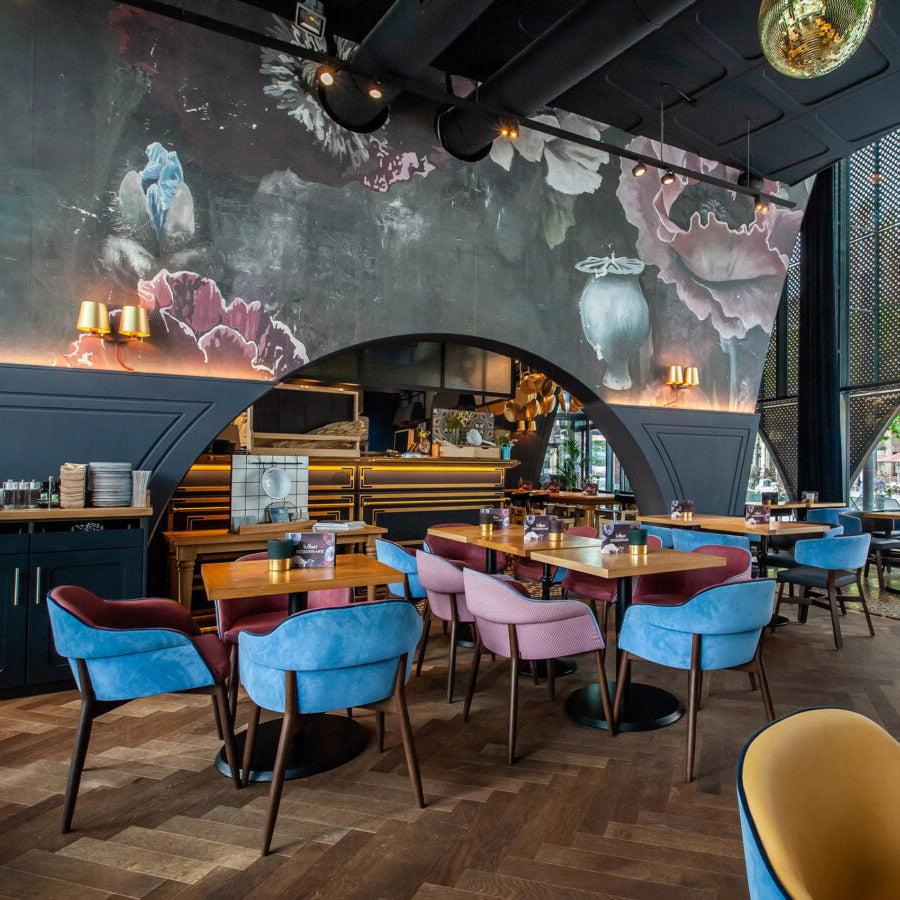 Billiani chairs in restaurant