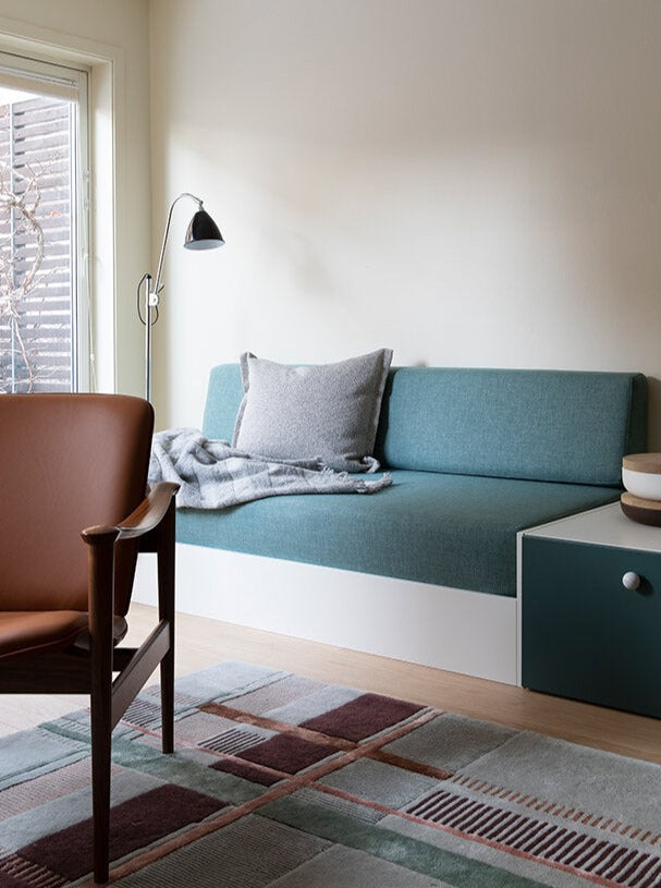 Ruter Mint Chocolate Handtufted Rug by Volver Studios