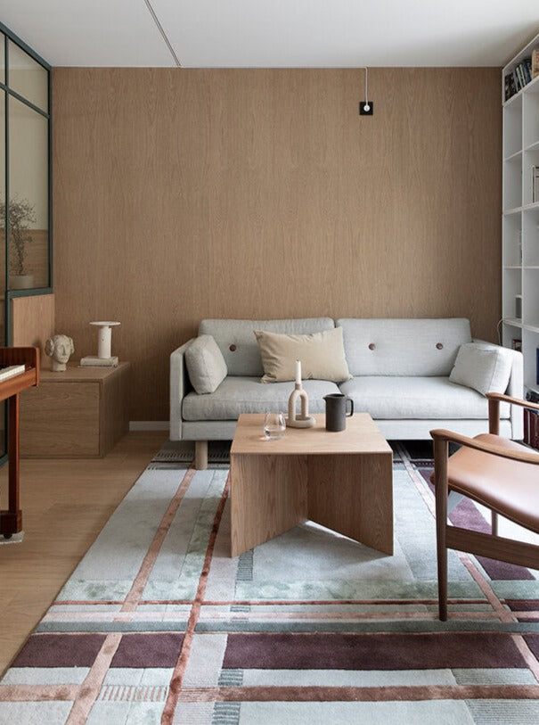 Ruter Mint Chocolate Handtufted Rug by Volver Studios