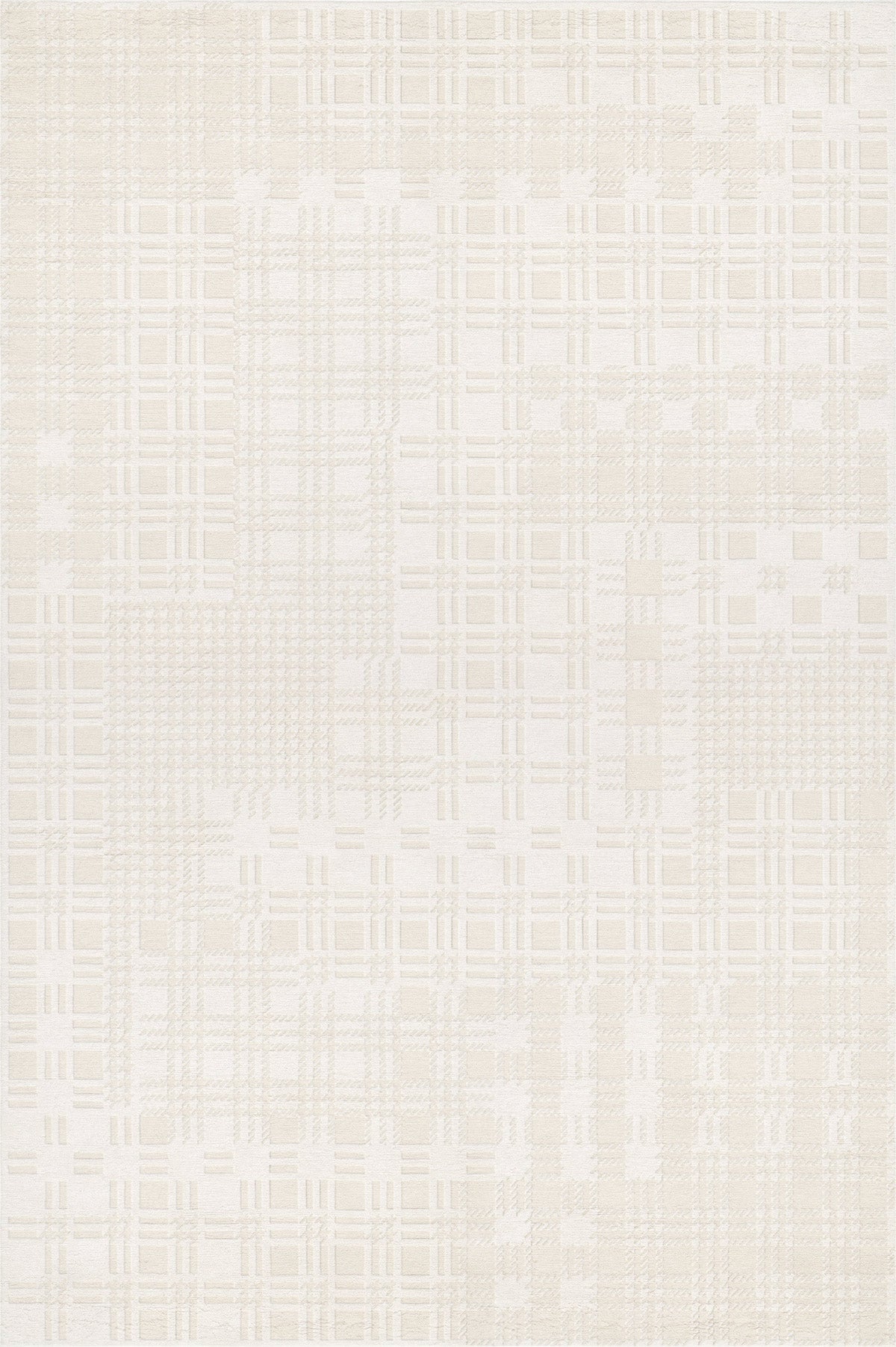 Plaid Chanel Inspired Handtufted Rug
