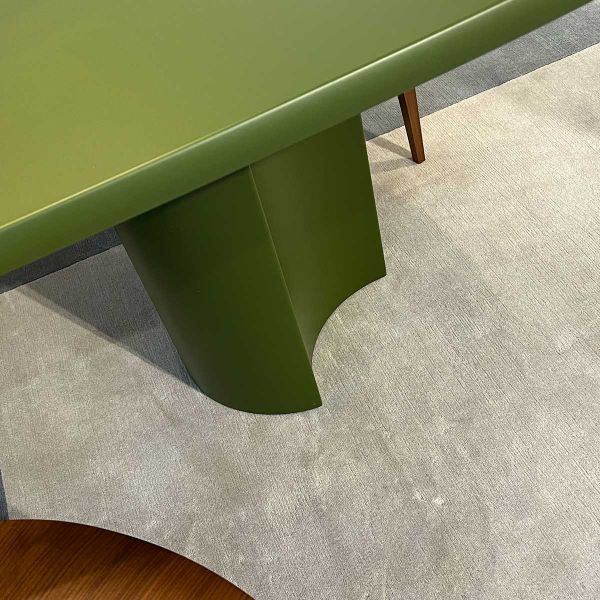Bol Oval Table in green Made in Italy by Zanotta