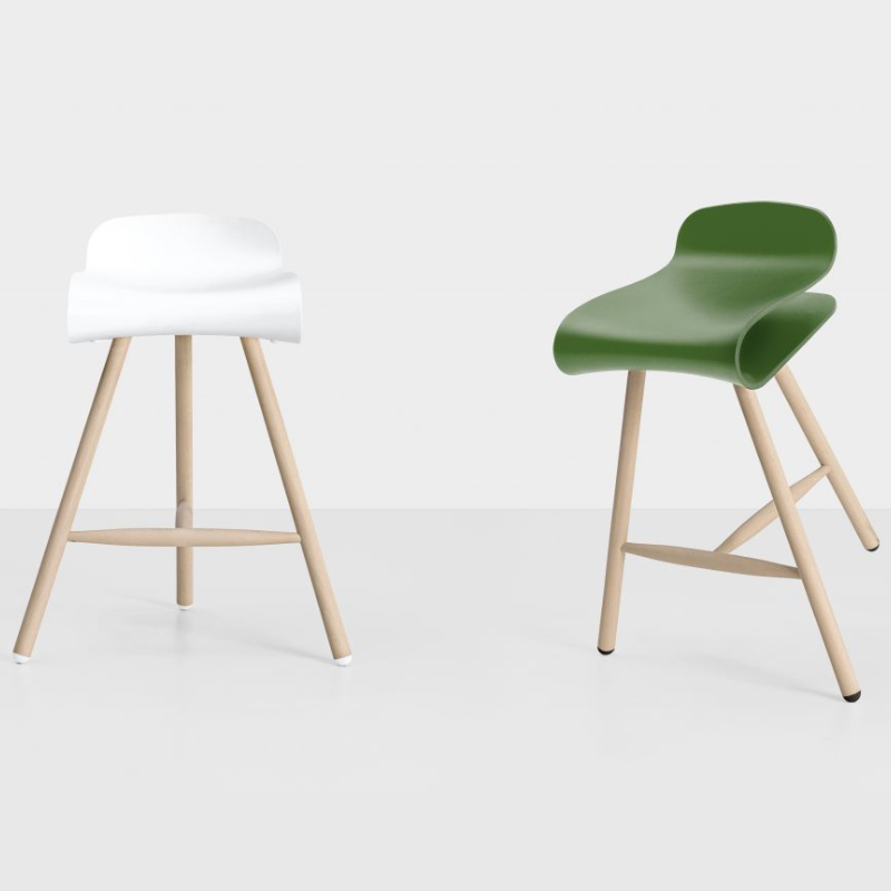 BCN Stool Wooden Base | Kristalia