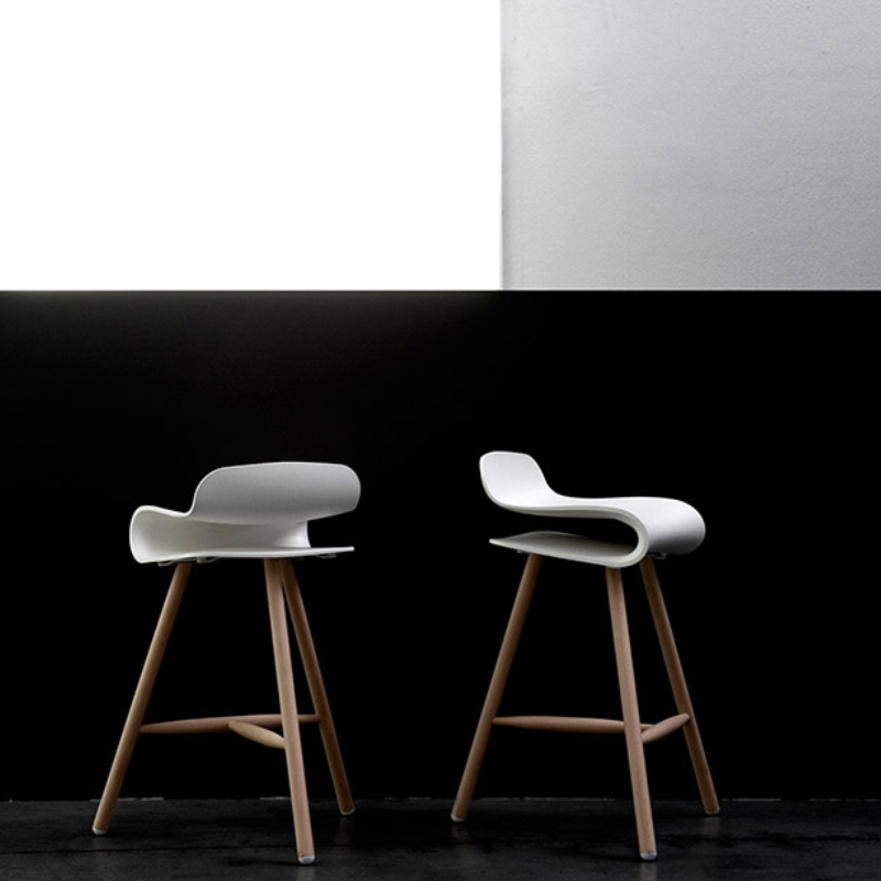 BCN Stool Wooden Base | Kristalia