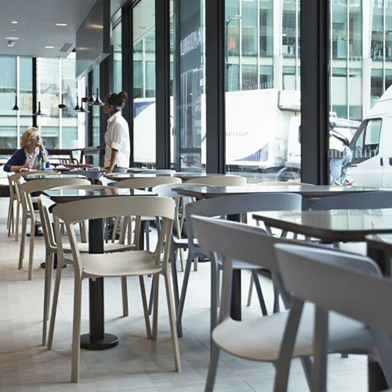 Compas Armchair Kristalia in a restaurant