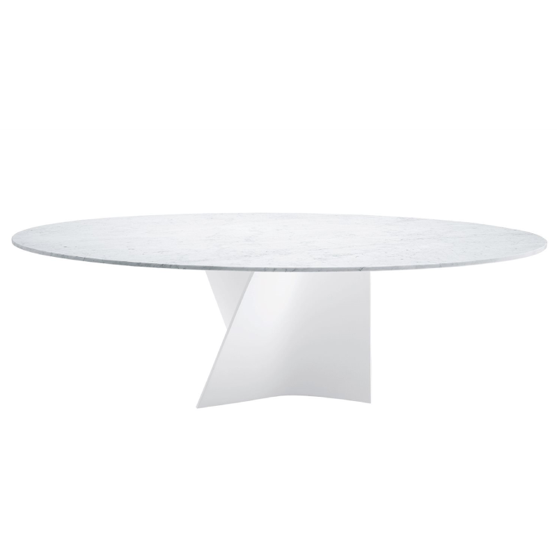 Elica Round Dining Table by Zanotta in white