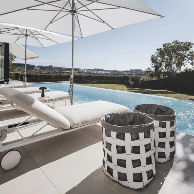 pinetti leather basket