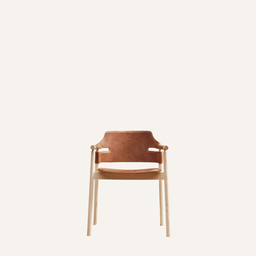 Brown chair on a white background