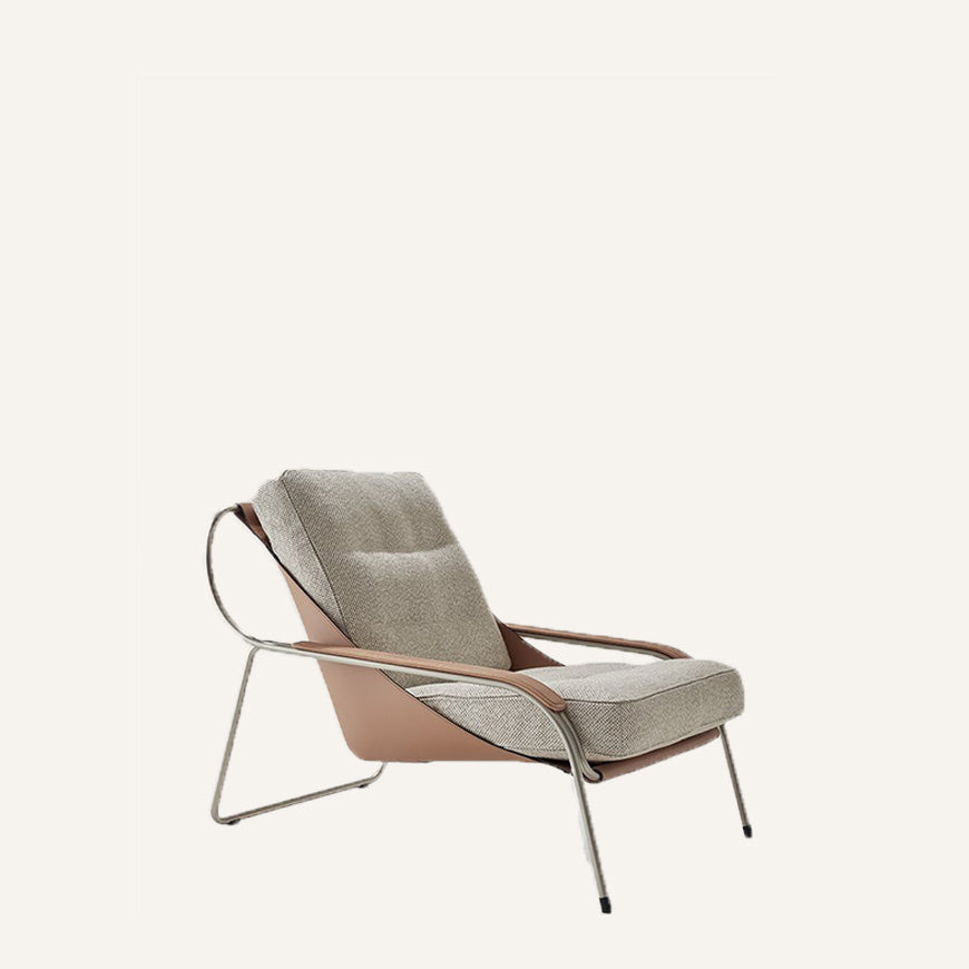Leather lounge chair