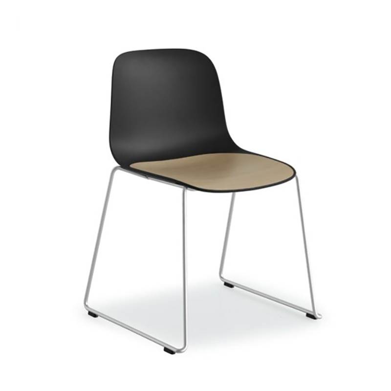 Seela Chair with seatpad sled base by Lapalma