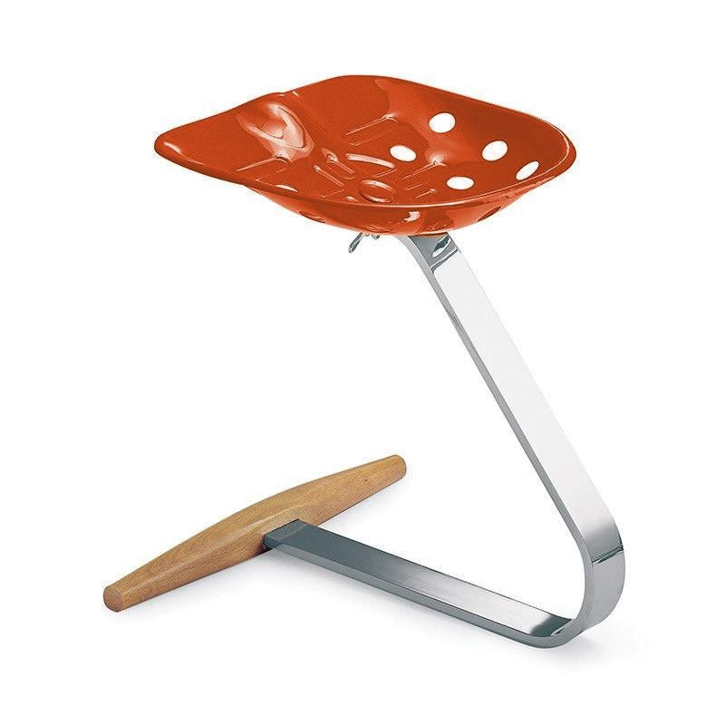 Mezzadro Stool in red by the brand Zanotta