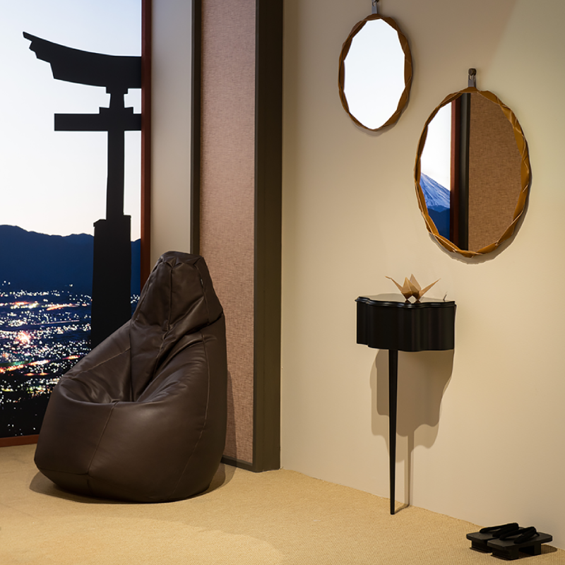 Sacco Bean Bag Zanotta in brown leather