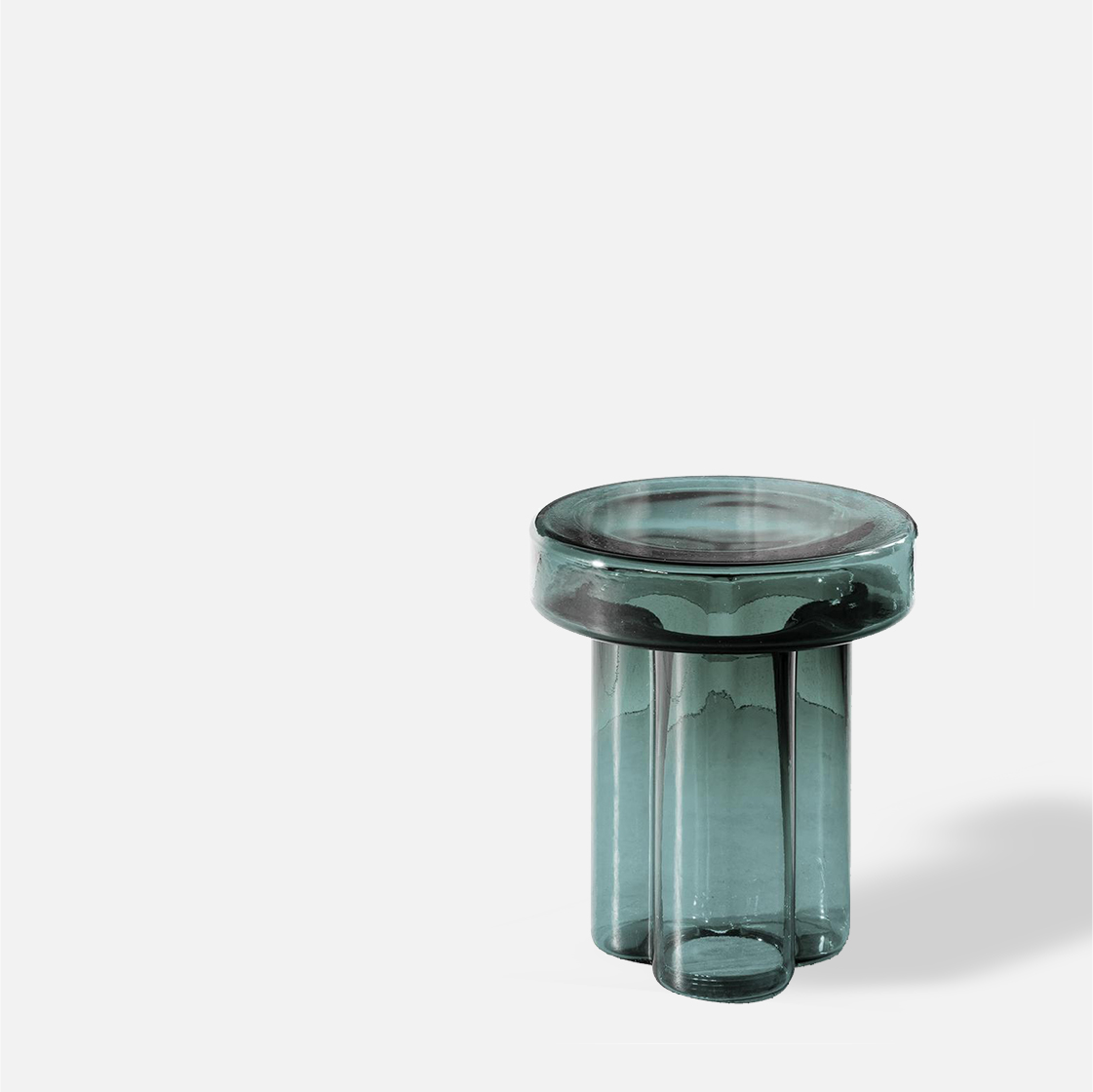 green glassblown Soda side table by Miniforms