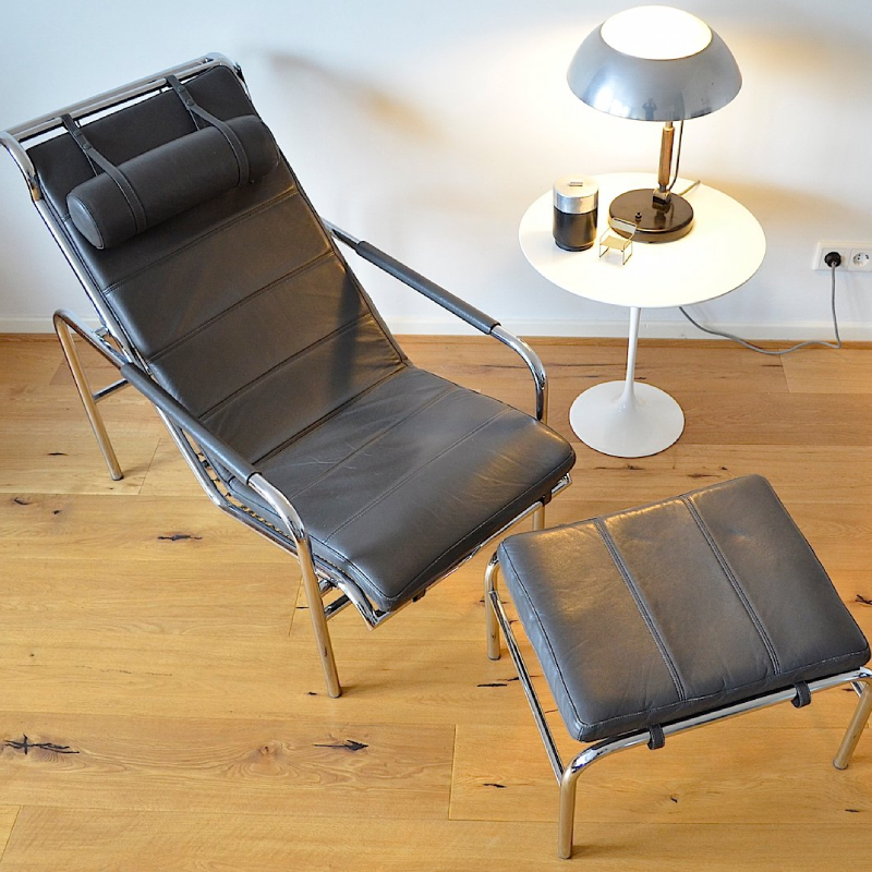 Genni Lounge Chair by Zanotta in grey