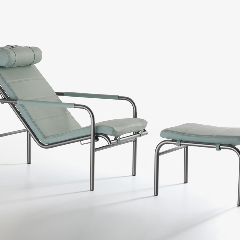 Genni Lounge Chair Zanotta in light blue