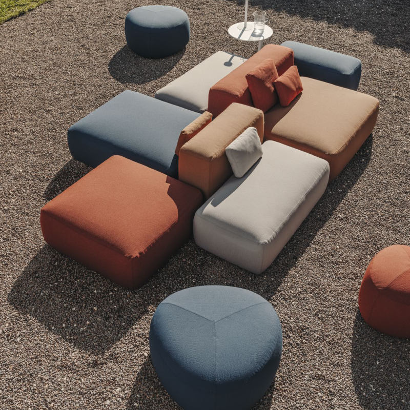 Luxury modern modular sofa outdoors