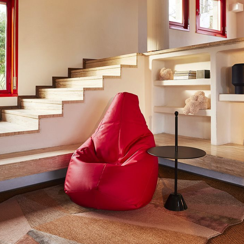 Sacco Bean Bag Zanotta in red leather