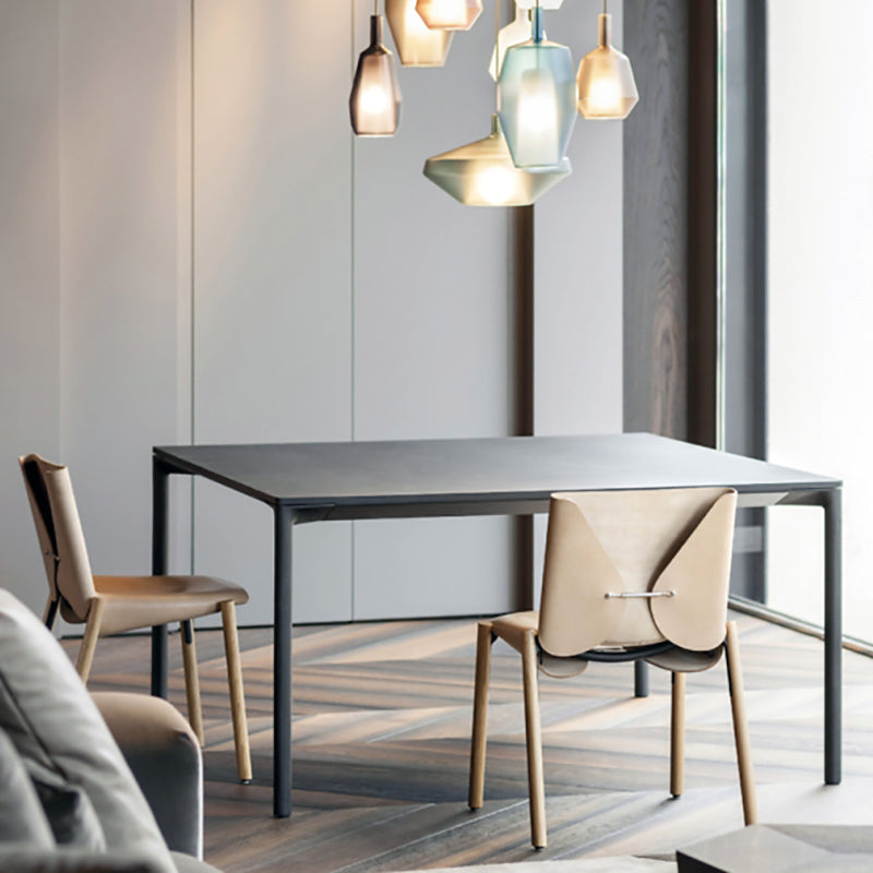 Dining room with 1085 Edition Chairs in natural Leather by Kristalia