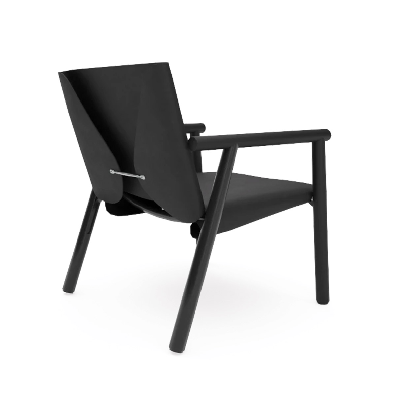 1085 Edition Lounge Armchair in black leather by Italian brand Kristalia