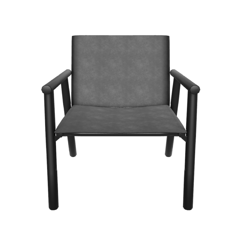 1085 Edition Lounge Armchair in black leather by Italian brand Kristalia