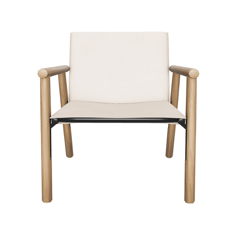 1085 Edition Lounge Armchair in natural leather by Italian brand Kristalia