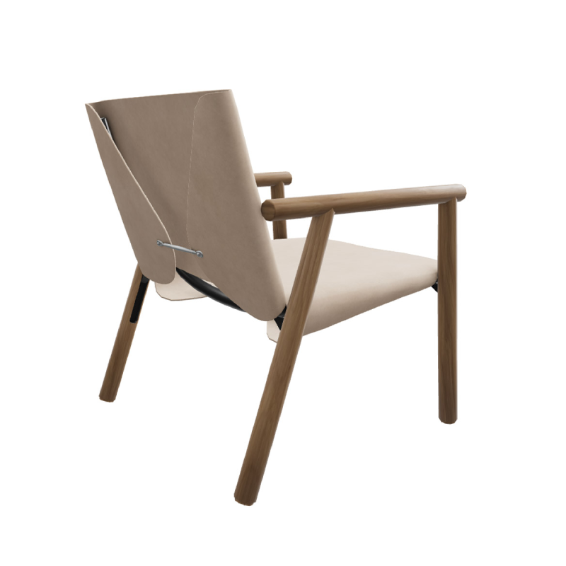 1085 Edition Lounge Armchair in natural leather by Italian brand Kristalia
