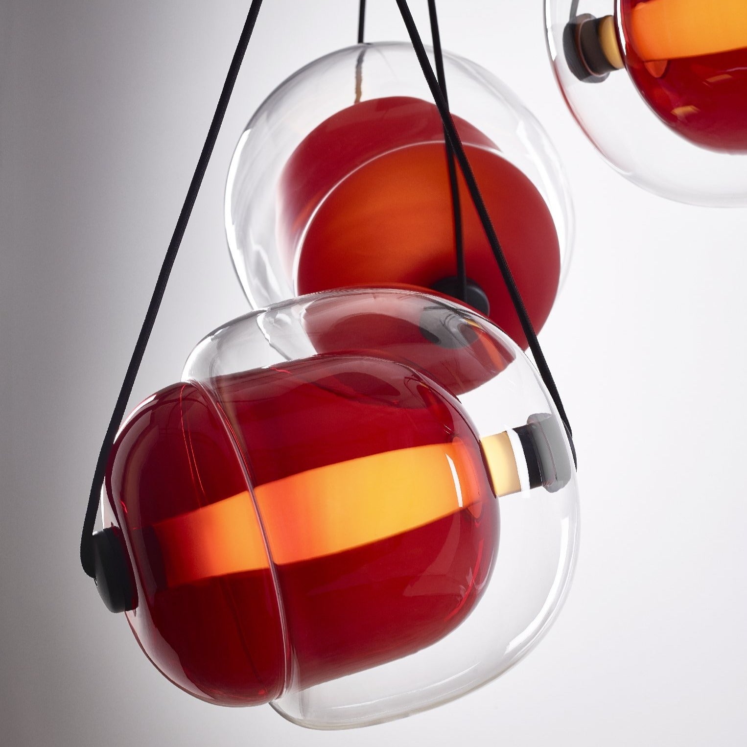 glass blown pendant lamp