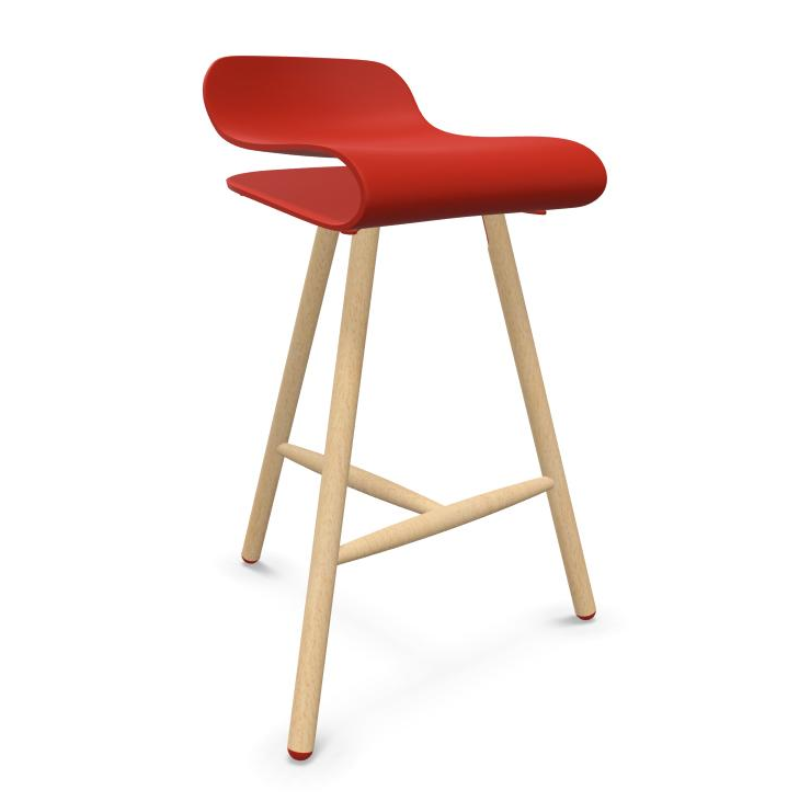 BCN Stool Wooden Base | Kristalia