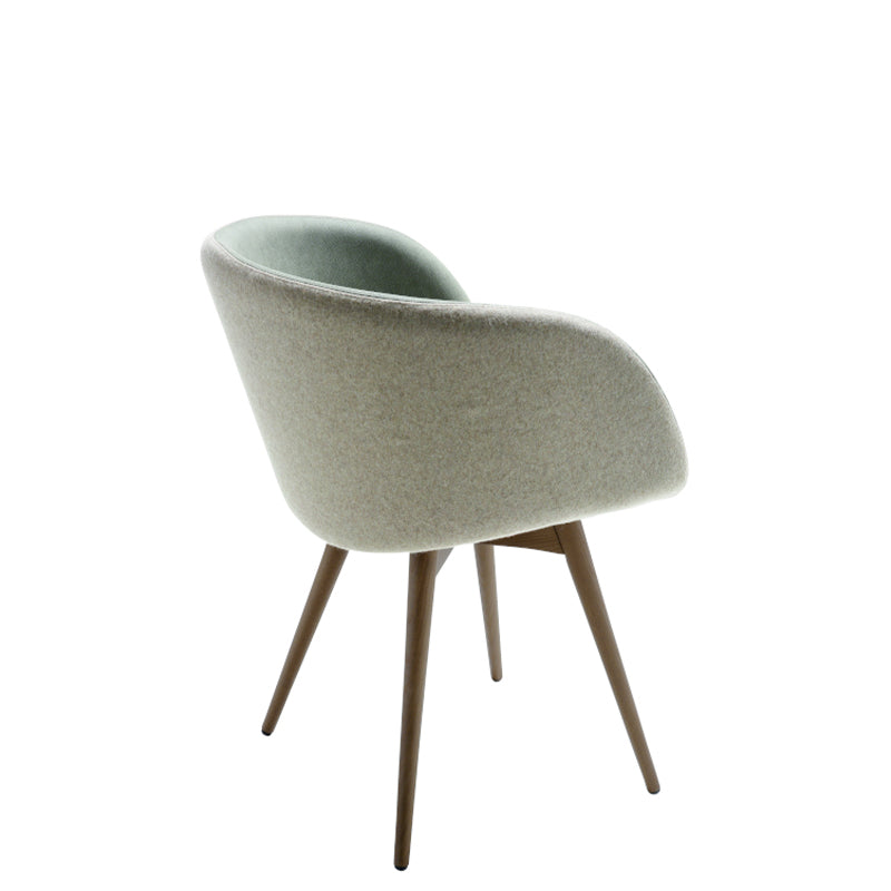Midj Sonny Armchair with Wood Base