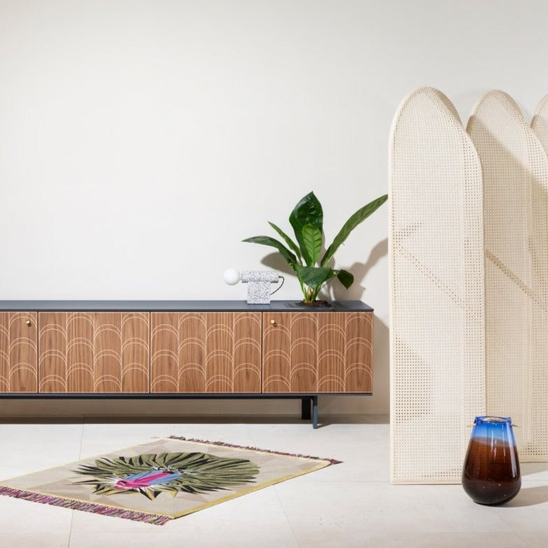 Miniforms in Italy Celia modern cabinet in canalleto wood