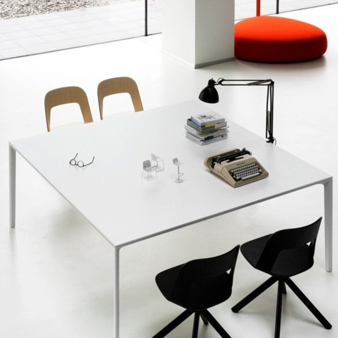 white office desks