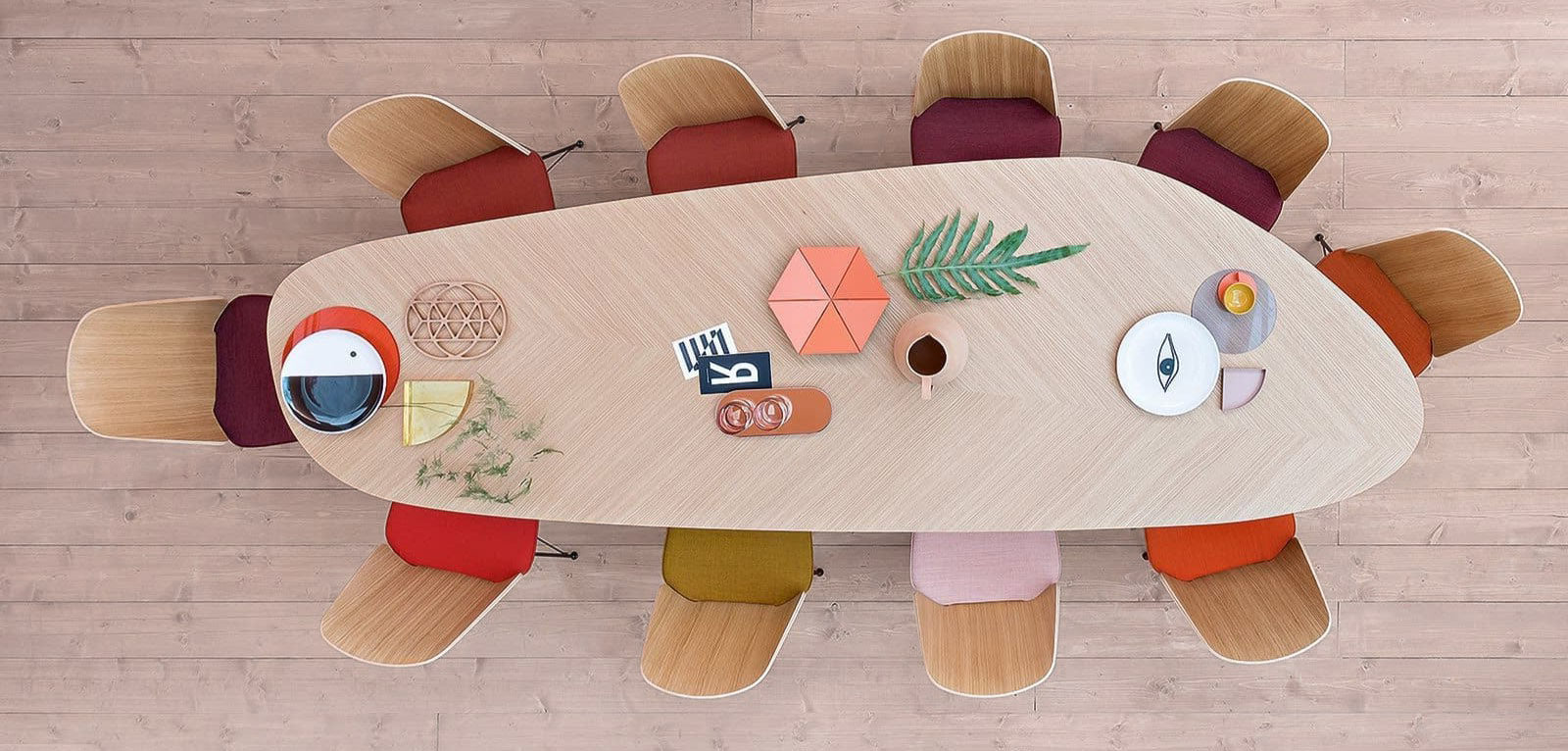 irregular shaped dining table