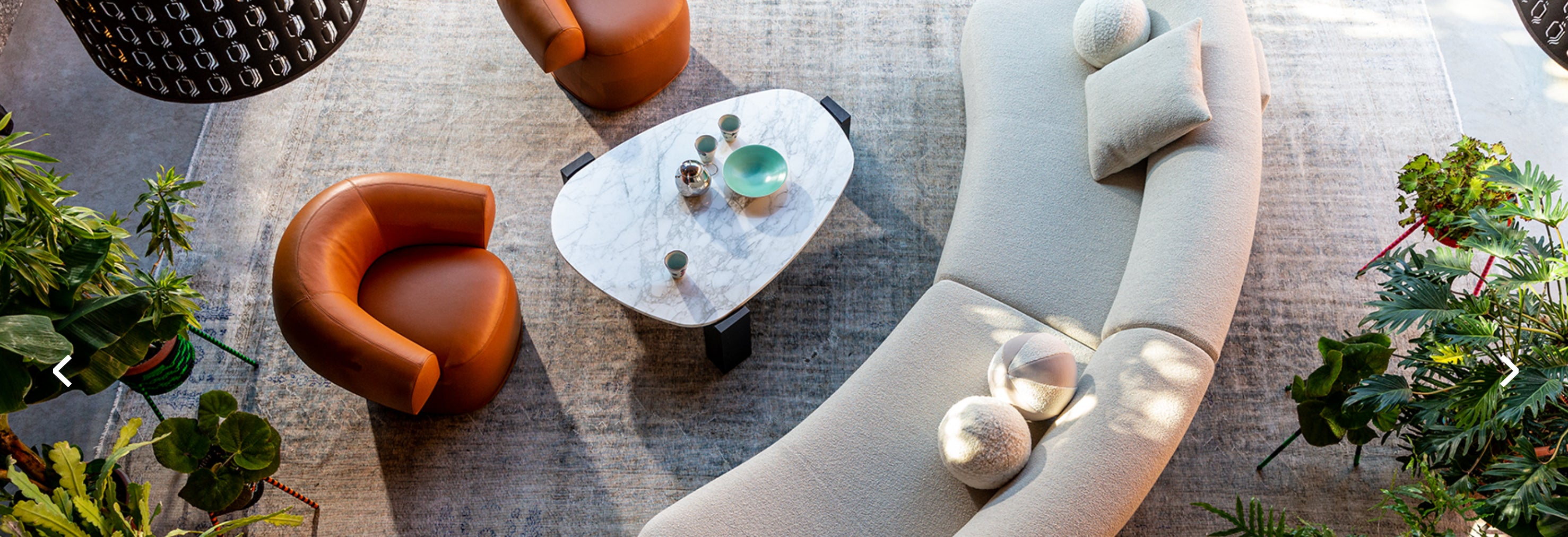 Ceramic and Marble Coffee Table