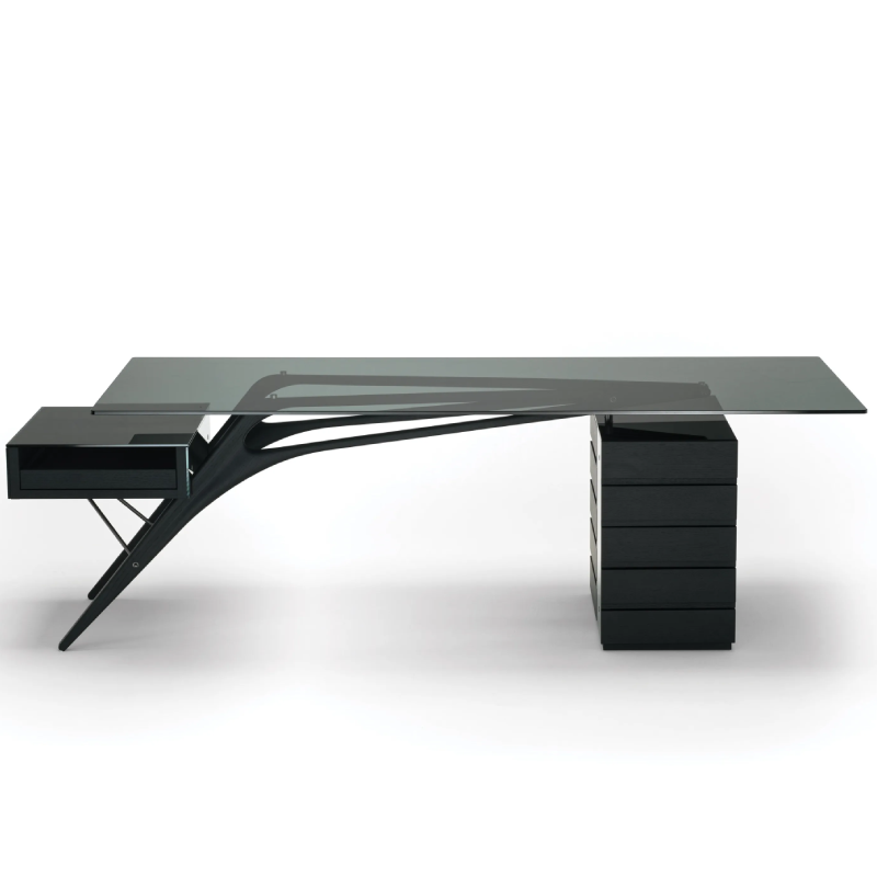Cavour Desk Zanotta in Black Oak