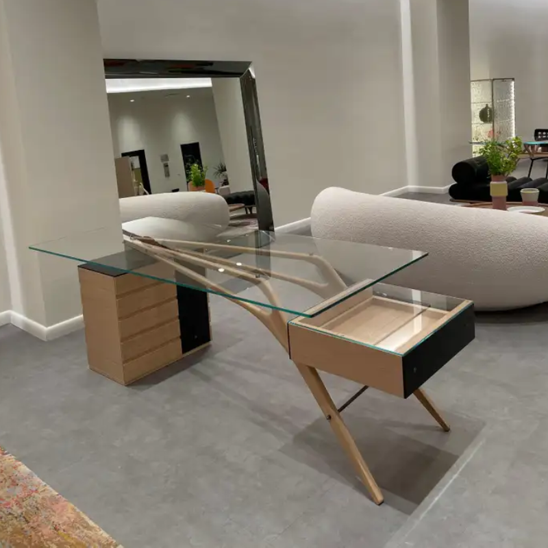 Cavour Desk by Zanotta in natural oak