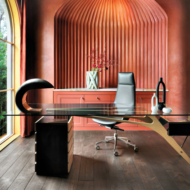 modern home office with Cavour Desk by Zanotta