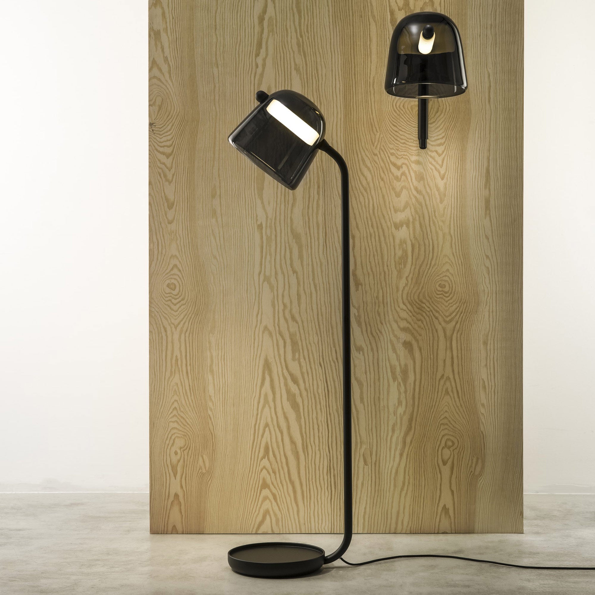 black floor lamp