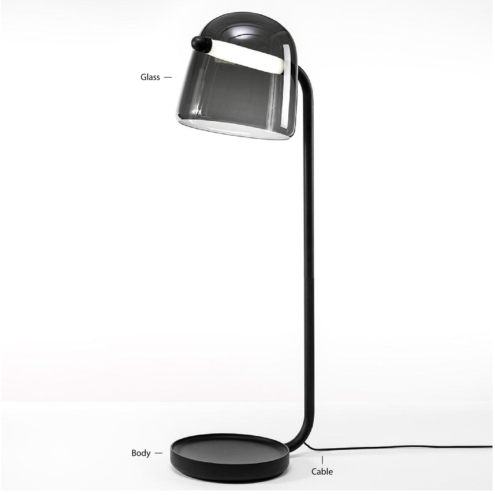 black floor lamp