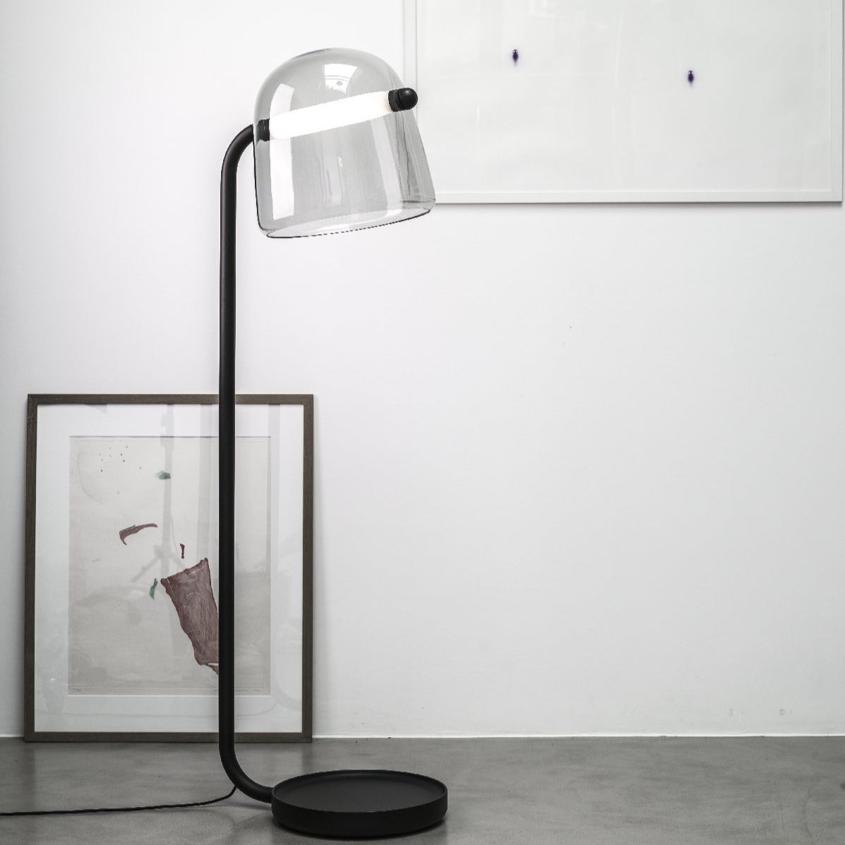 black floor lamp