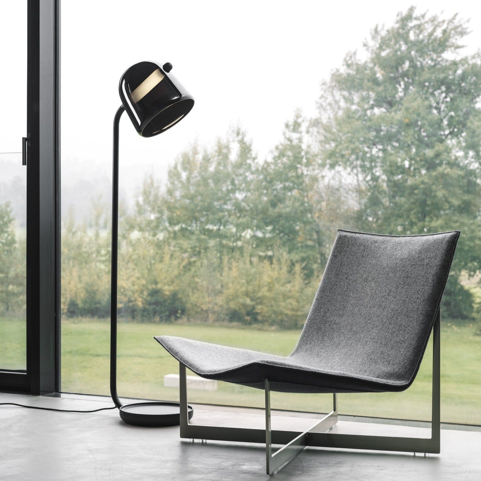 black floor lamp