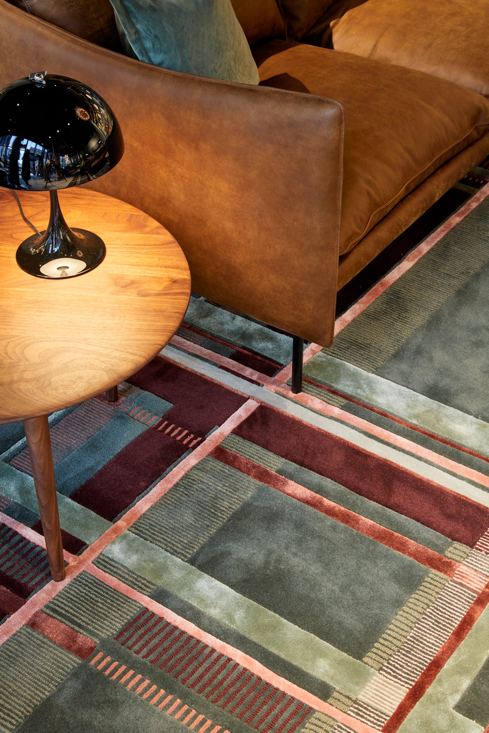 Army Green Round Rug Ruter Army Green Rug | Luxury modern rugs