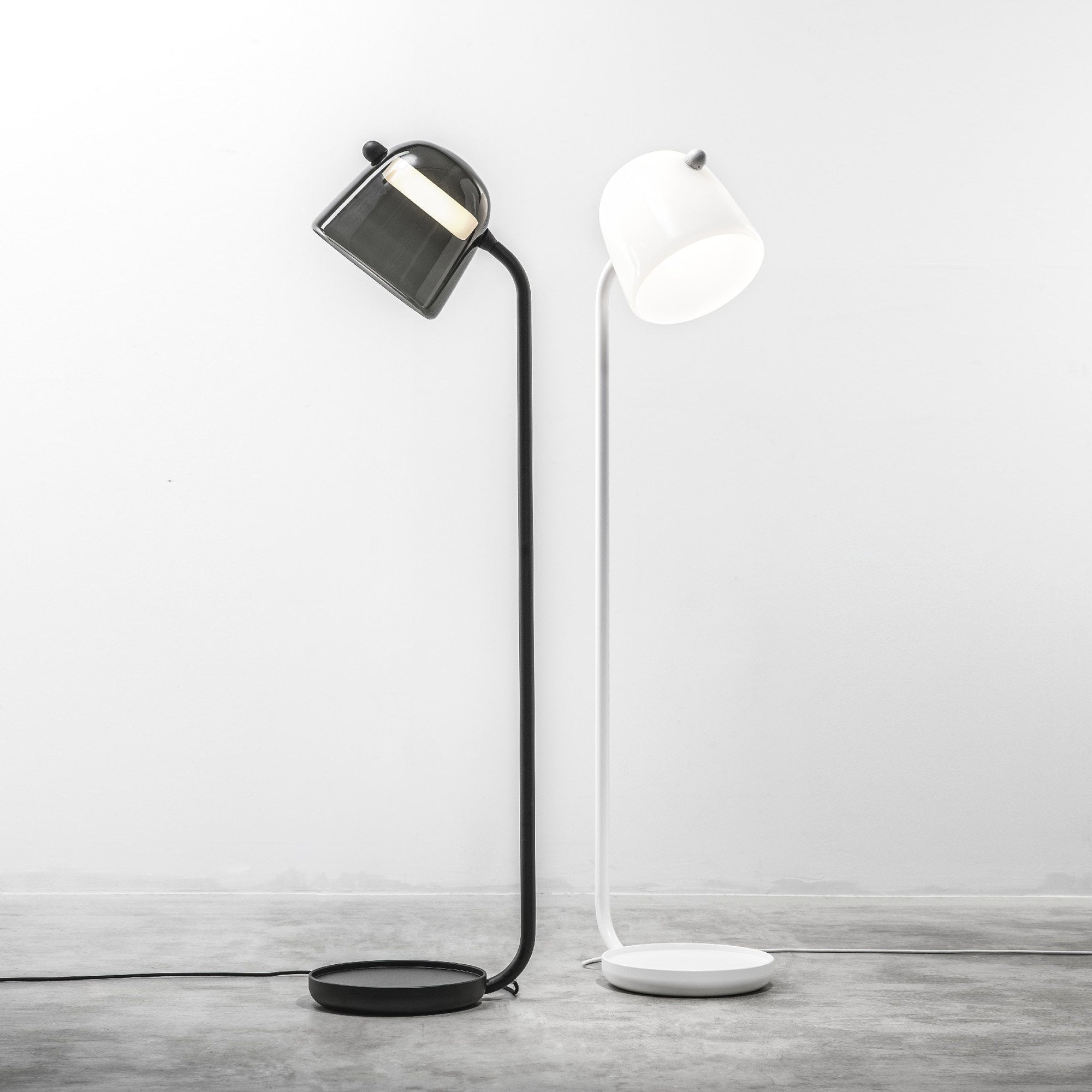 black floor lamp