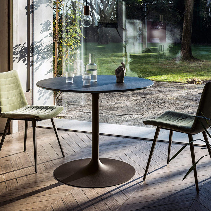 round glass dining table