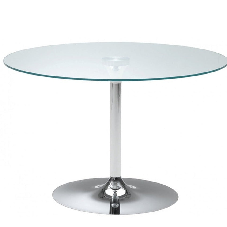 round glass dining table